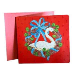 Festive Red Swan Greeting Card Photo Album